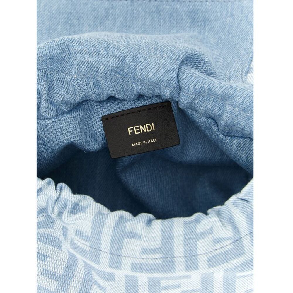 Fendi Blue Cotton Women's Handbag - Picture 5 of 5